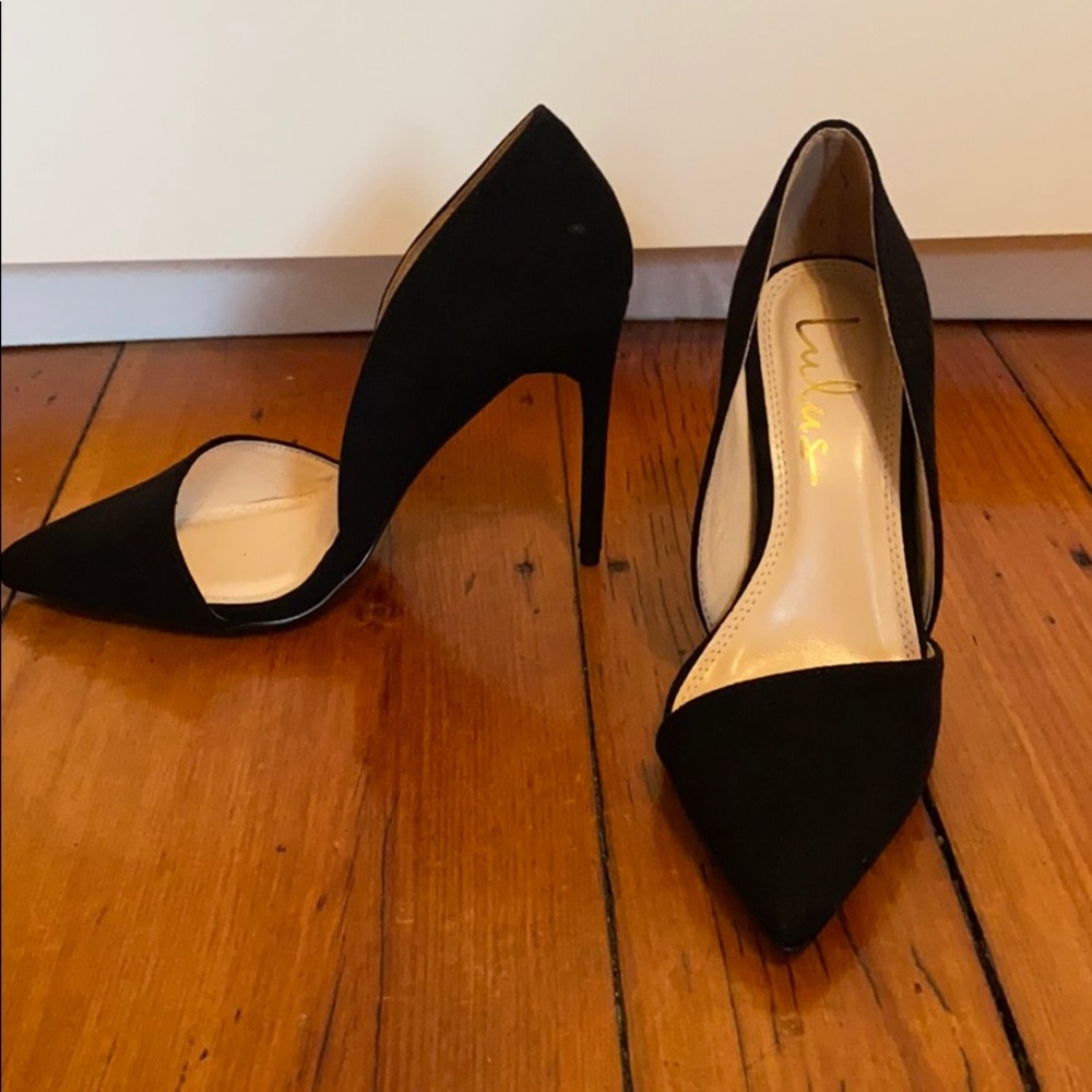 Stormi Black Suede D'Orsay Pumps